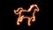 Fire horse animated in PNG format with ALPHA transparency channel