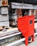 Fire Hose Reel Box in Red with Dunnage