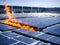 Fire of a house roof with photovoltaic modules, insurance