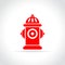 Fire hydrant icon on white background