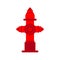 Fire hydrant isolated. Red fireplug Vector illustration