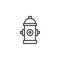 Fire hydrant line icon