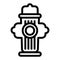 Fire hydrant line icon. Fire equipment vector illustration isolated on white. Emergency outline style design, designed