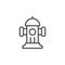 Fire hydrant line outline icon