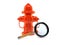 Fire hydrant with magnifying glass