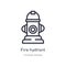 fire hydrant outline icon. isolated line vector illustration from united states collection. editable thin stroke fire hydrant icon