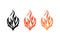 Fire Icon of Flame Logo clipart