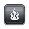 Fire icon glossy grey.