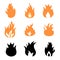 Fire icon set