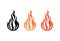Fire Icon vector of Flame Logo