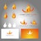 Fire icons and bussiness cards