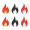 Fire icons set