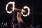 Fire juggler Lidvik Navratil performs in the Humberto Circus.