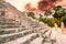 Fire in the jungle - Yucatan - Mexico - Ancient maya city