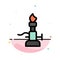 Fire, Lab, Light, Science, Torch Abstract Flat Color Icon Template