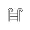 Fire ladder line outline icon