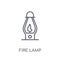 Fire lamp linear icon. Modern outline Fire lamp logo concept on