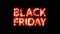 Fire lettering Black Friday. Hot sale of the week. Burning text. Motion graphic video animation