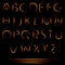 Fire Letters. Burning Font. Glowing Alphabet. Vector