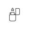 Fire lighter outline icon