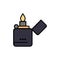 Fire, Lighter, Smoking, Zippo  Flat Color Icon. Vector icon banner Template