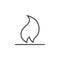 Fire line icon, flame outline logo illustration, linear p