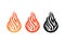 Fire Logo of Flame Icon clipart