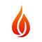 Fire logo. Red, yellow fire. Creative fire logo with tongues of flame. Icon illustration for design - vector
