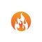 Fire logo vector illustration design