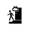 Fire, man, stairs icon. Simple pictogram of human and fire icons for ui and ux, website or mobile application