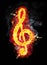 Fire Musical G Clef