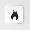 Fire neumorphic icon. Flat black pictogram. Illustration symbol. Fire neumorphic icon, Fire vector