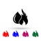 Fire and oil logo multi color icon. Simple glyph, flat vector of profit icons for ui and ux, website or mobile application