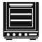 Fire oven icon simple vector. Convection grill stove