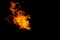 Fire patterns. Flames on a black background. Fiery patterns. Burning flame. Blazing fire. phoenix