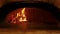 Fire in a pizza oven