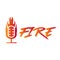 Fire Podcast vector Logo Design Element