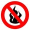 Fire prohibition symbol illustration icon