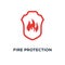 fire protection icon. fire protection concept symbol design, vec