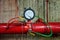 Fire pump test meter and fire pipe