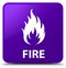 Fire purple square button