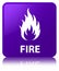 Fire purple square button