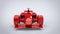 Fire and rage red - formula racing car