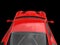 Fire red urban sports car - third person view