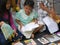 Fire refugee children learning to read books in the afternoon