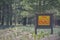 Fire Restrictions Sign in the Arizona Pine Forest. Flagstaff, Arizona