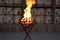 Fire ritual outside Japanese Shrine