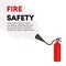 Fire safety vector illustration. Precautions the use of fire background template. A firefighter