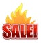 Fire Sale text illustration