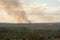 Fire in the savannas North of Brasilia, Brazil
